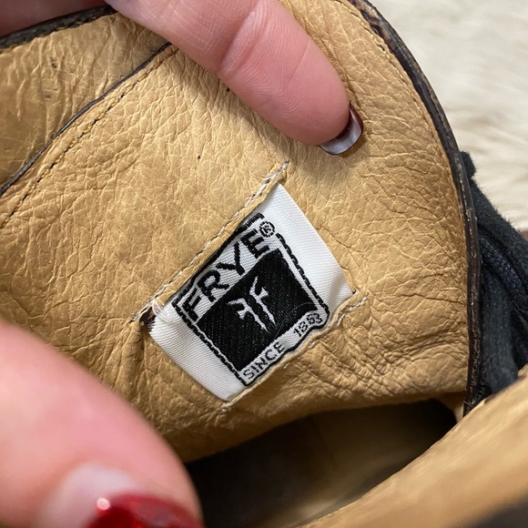 Frye Brown Leather Jamie Artisan Fashion Lace Up Distressed Combat Boots - Picture 10 of 11